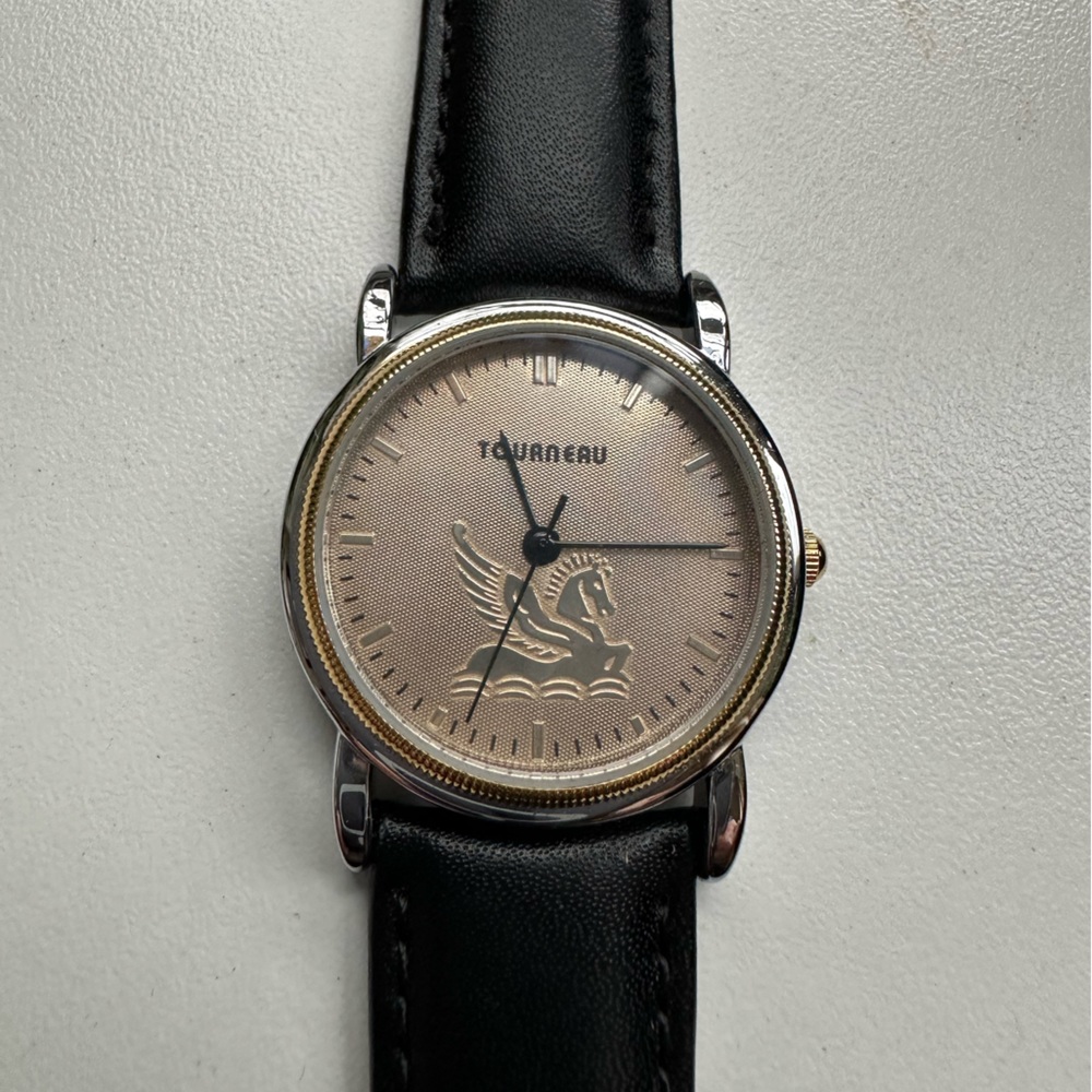 Tourneau Black and Gold Watch